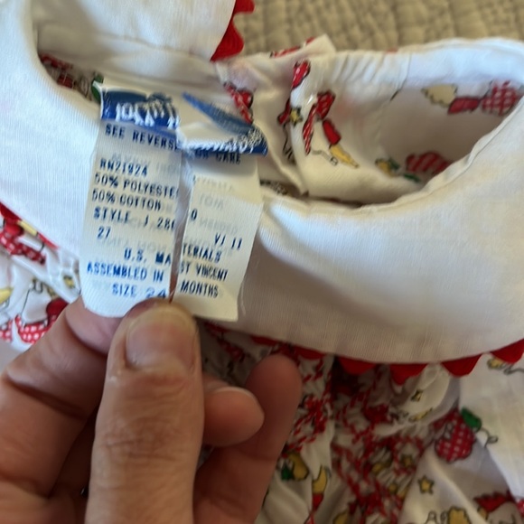 Vintage Polly Flinders Toddler Christmas Dress, 24 Months, Dress with Bloomers - Picture 6 of 7